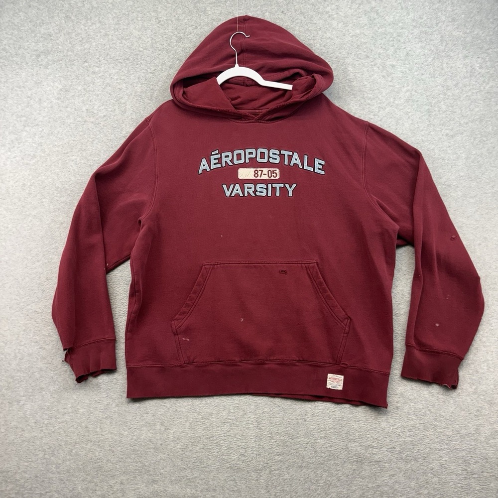 Vintage Aeropostale Hoodie Sweatshirt Mens XL Red Skate Dept 32‎ Aero Y2K  2000s